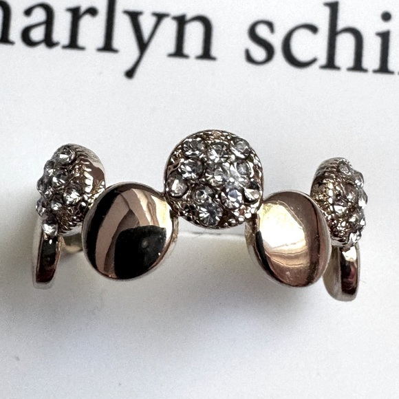 ✨One of a Kind Stunning Marlyn Schiff Disc Pave Adjustable Ring✨ - Picture 1 of 16